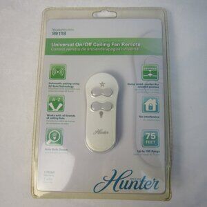 Hunter 99118 Universal Fan & Lights Remote Control & Receiver